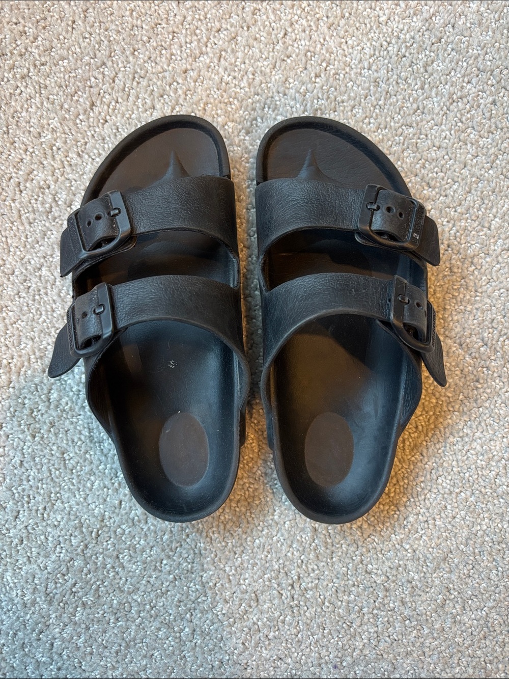 Birkenstock Kids Black Two-Strap EVA Sandals